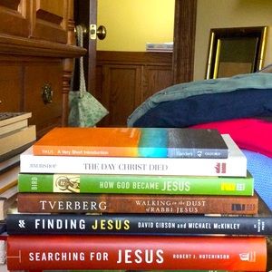 curated stack of 6 books:  Christianity